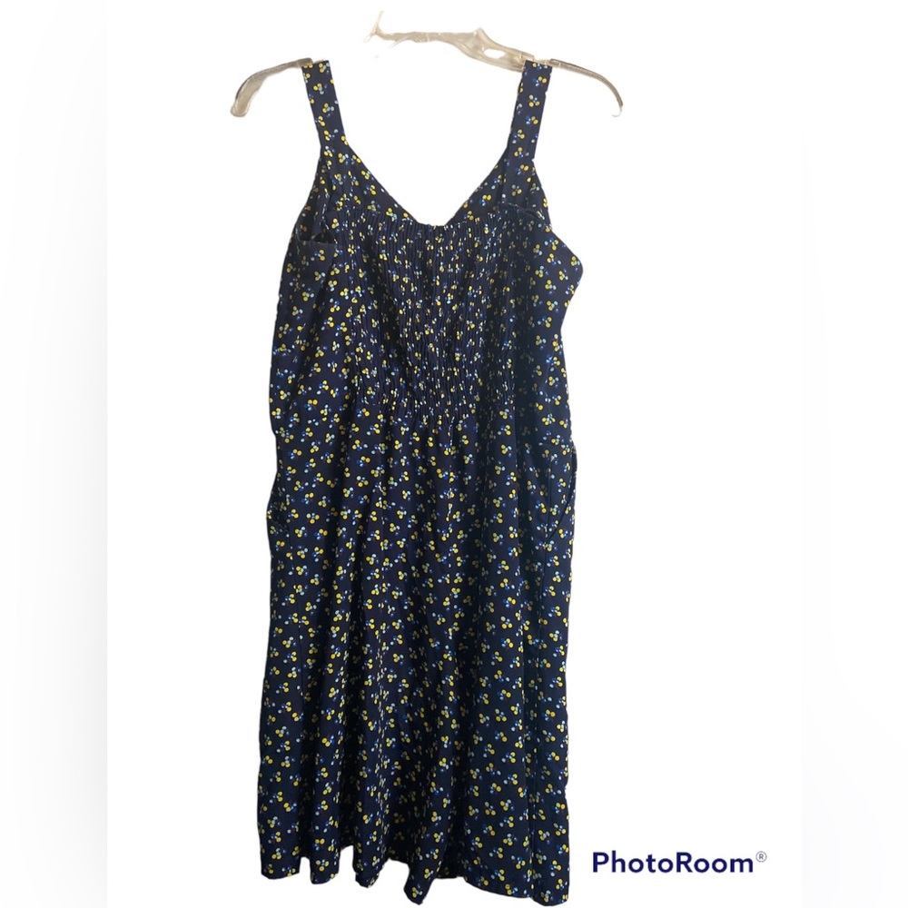 Navy blue summer print romper small euro 42 us medium - Picture 2 of 10